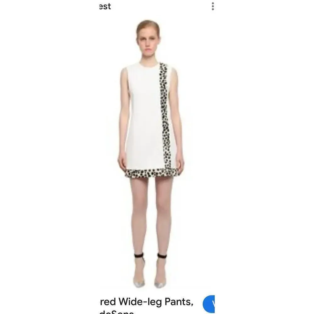 Edun Dress white and animal print. Chic stylish design. - Picture 1 of 11